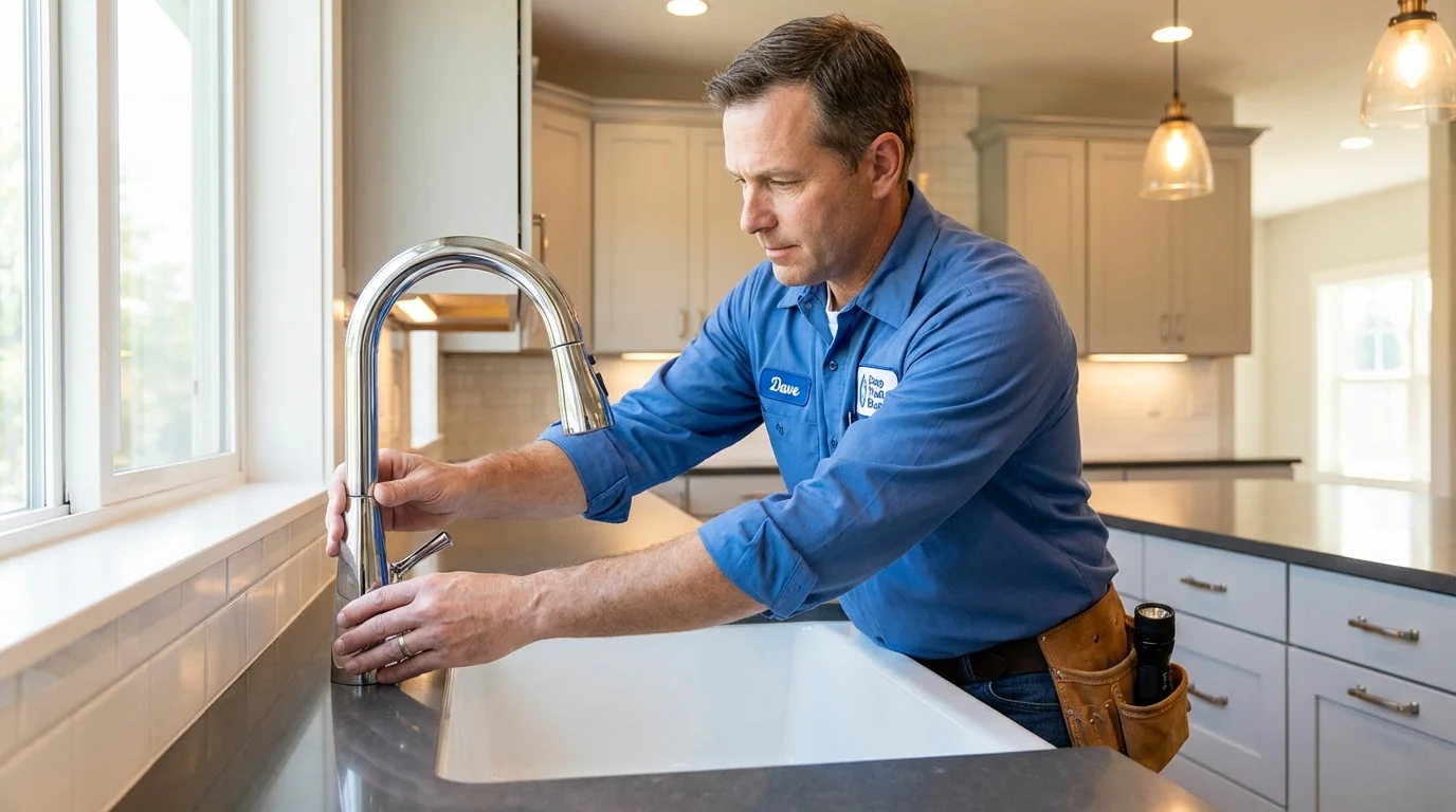 Kitchen faucet installation by Johns Plumbing LLC in Hartsdale