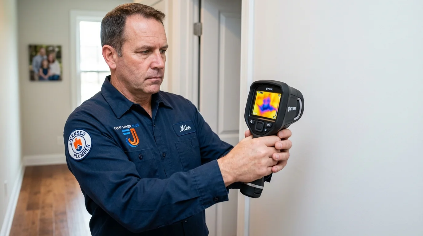Thermal imaging leak detection by Johns Plumbing LLC in Hartsdale